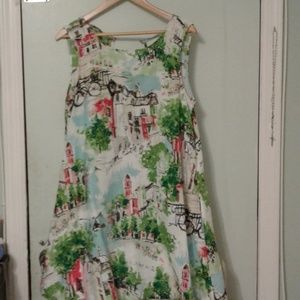 Never worn A line linen dress with pockets